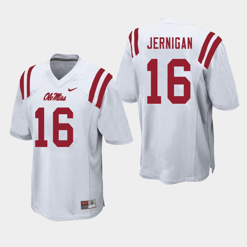 Ole Miss Rebels #16 Jordan Jernigan College Football Jerseys Sale-White